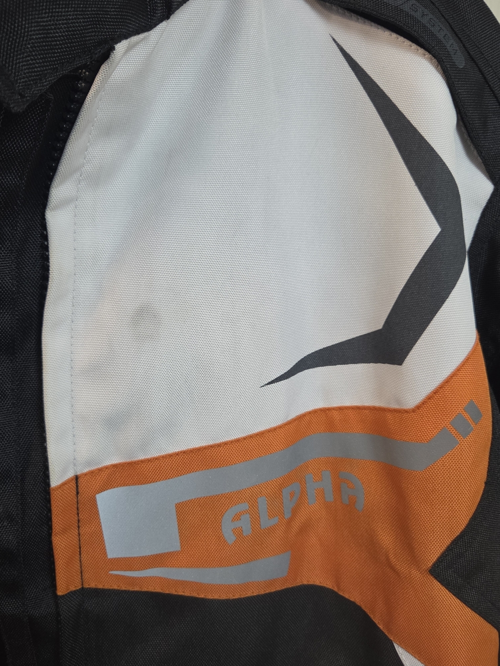 Motorcycle Alpha Men's Black & Orange Performance Riding Jacket - Picture 15 of 16
